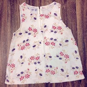 Sleeveless floral shirt